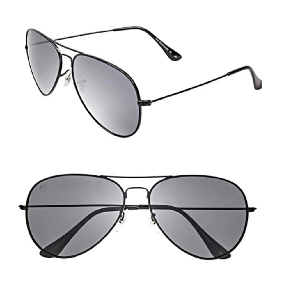 Prive Revaux Black/Gray Polarized
Aviator Sunglasses women’s